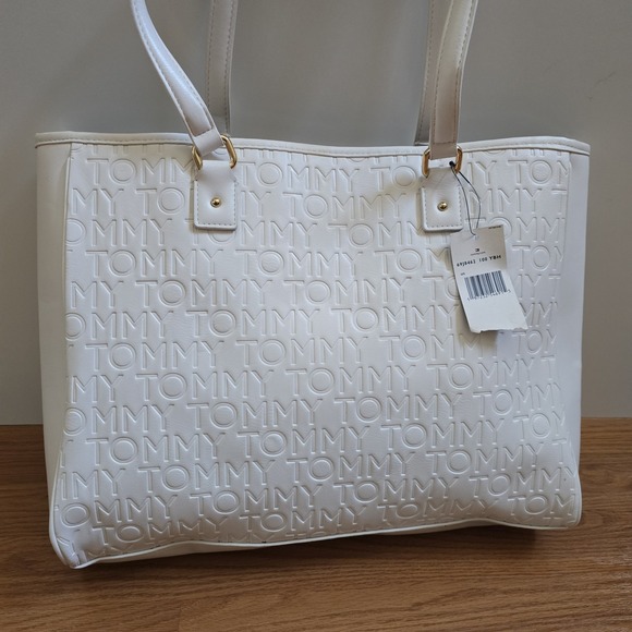 Tommy Hilfiger Women's White Tote Logo Shoulder Bag One‎ Size NEW *Please Read - Picture 5 of 16